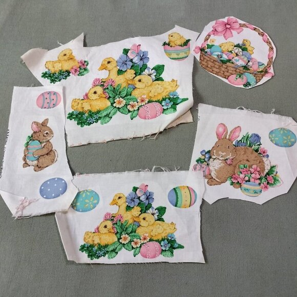 4/$20 Cranston Spring Fever Appliques Easter Bunny Chicks Ducklings Basket - Picture 1 of 7